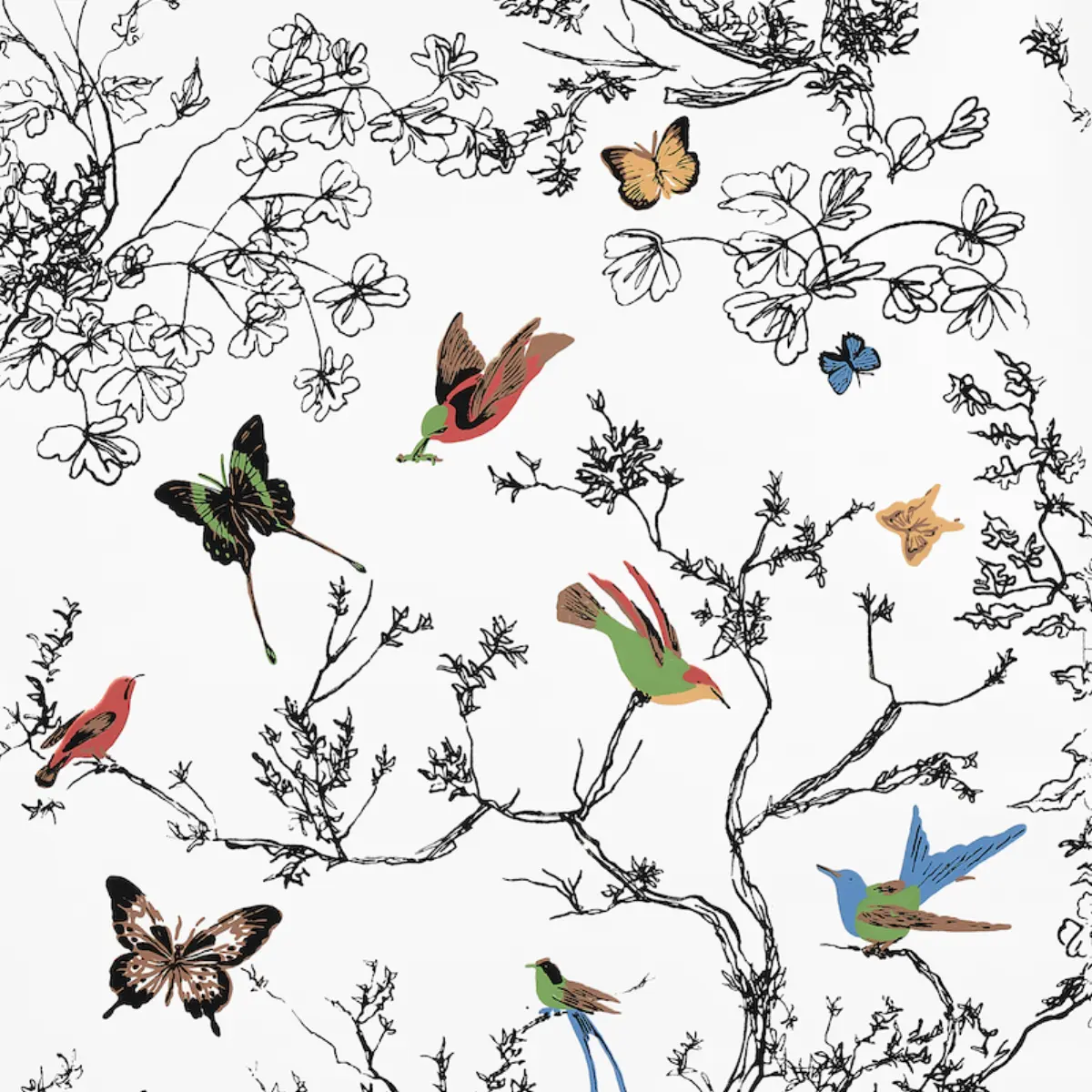 Birds & Butterflies by Schumacher