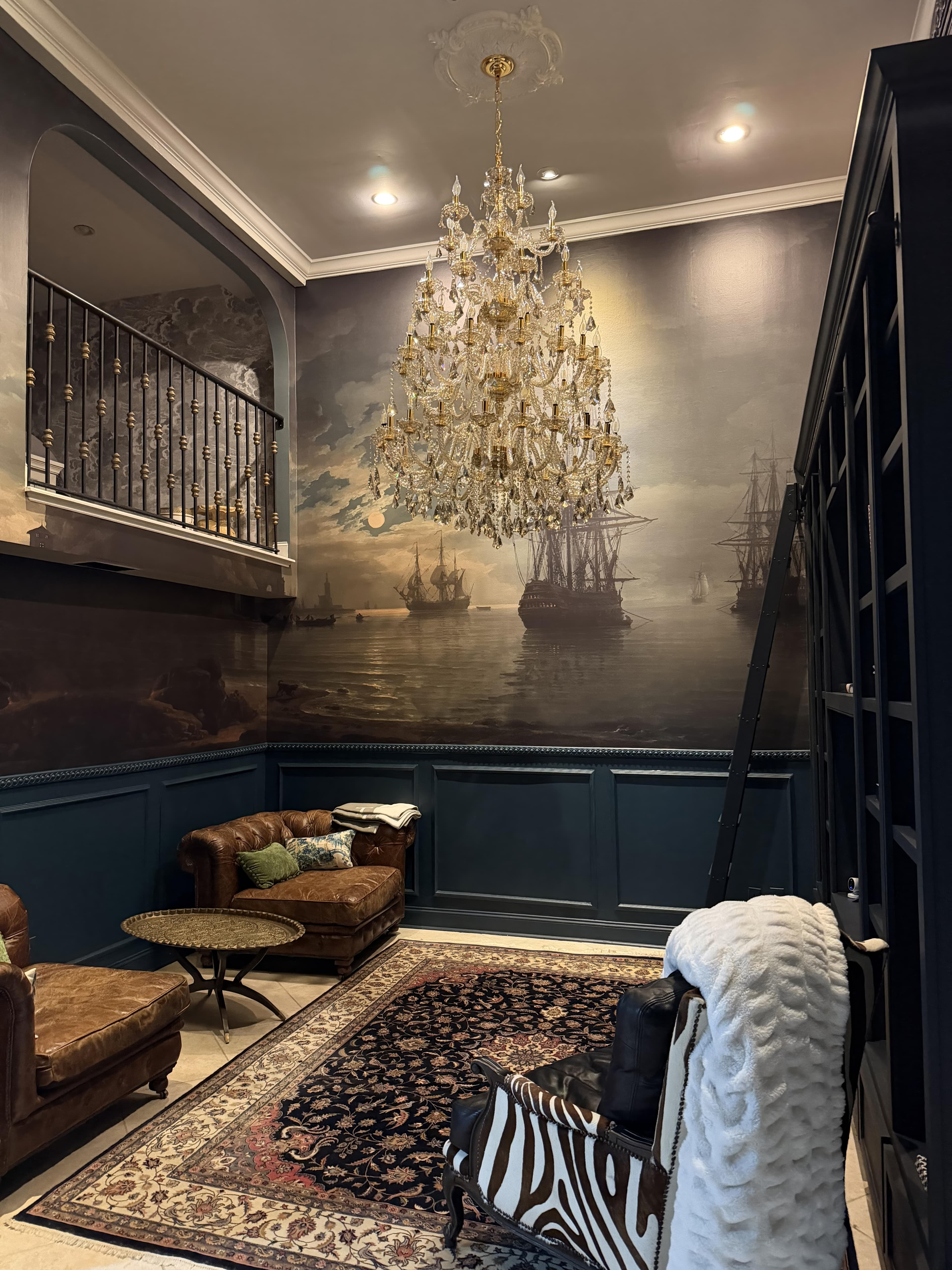 King Street — Fine & Dandy Mural luxury interior project by Charleston Decorative Arts