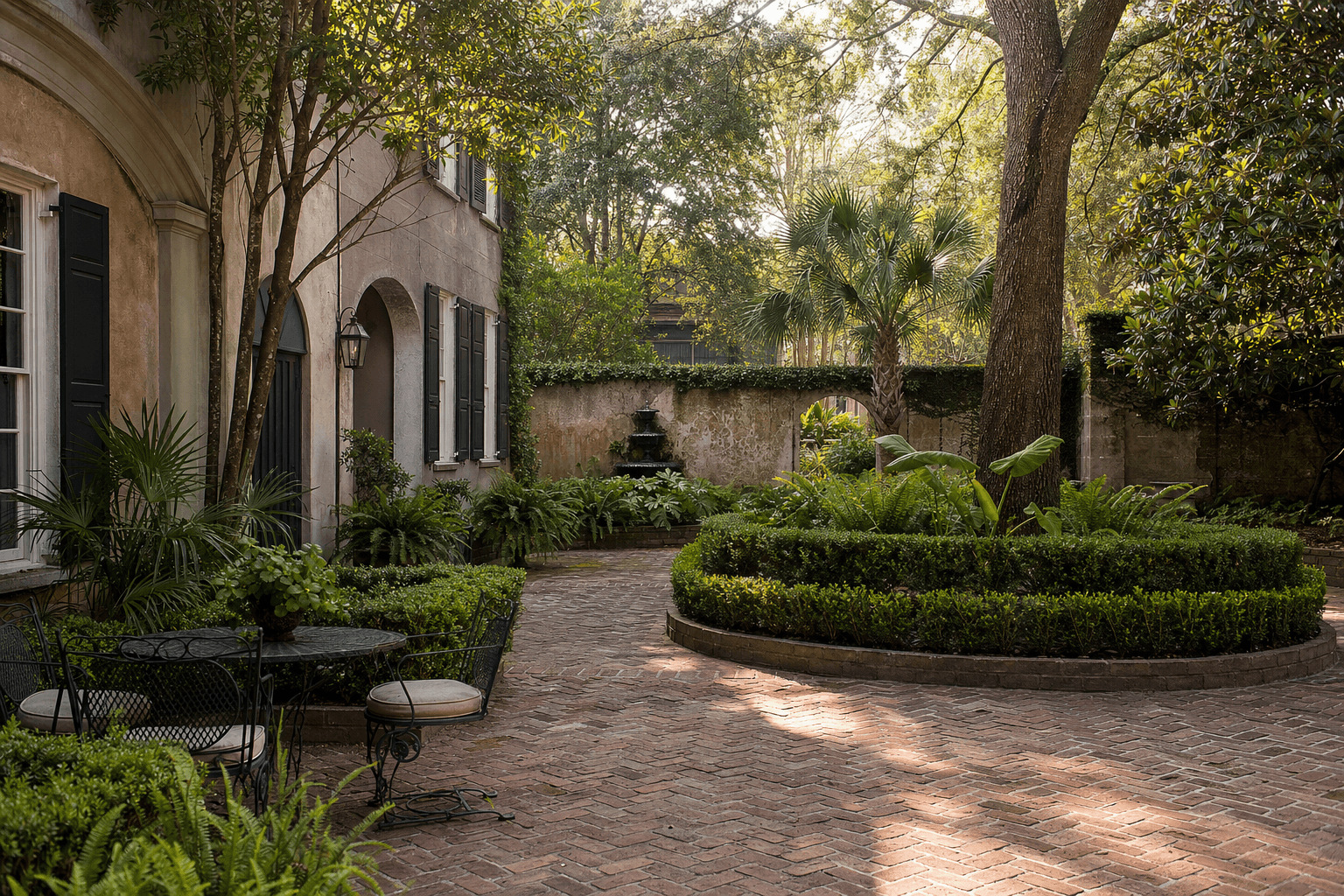 South of Broad Courtyard Wallcovering